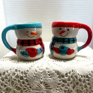Bay island snowman mugs